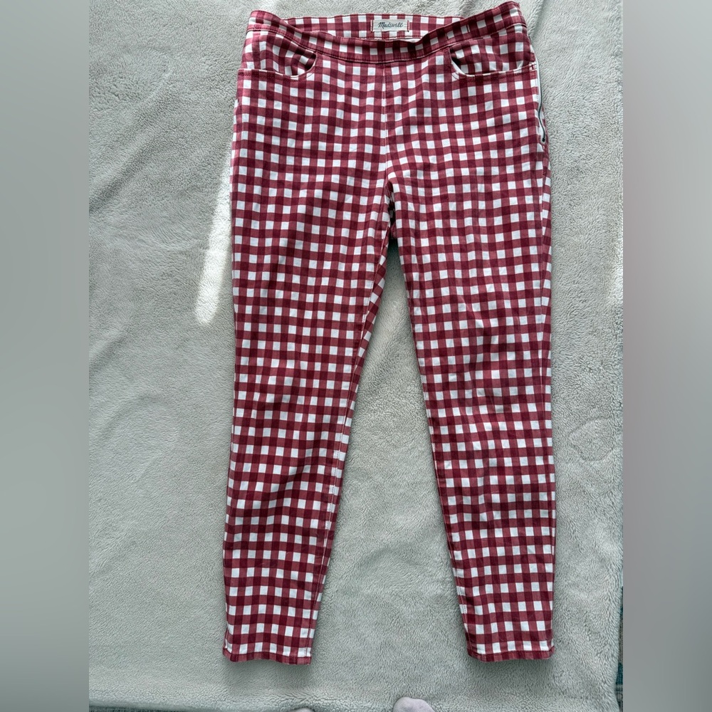 Madewell 9” High Riser Skinny Skinny Crop Gingham Pants